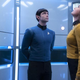 Desperate to escape Spock’s questions, Number One looks for a way out.